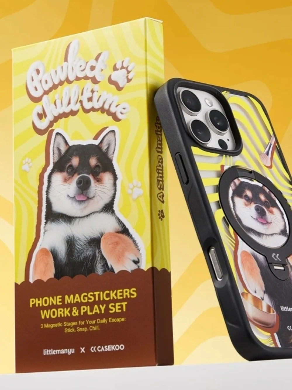 NIB! Collab x Manyu Pawfect Chill Time Magic Stand Pro Case